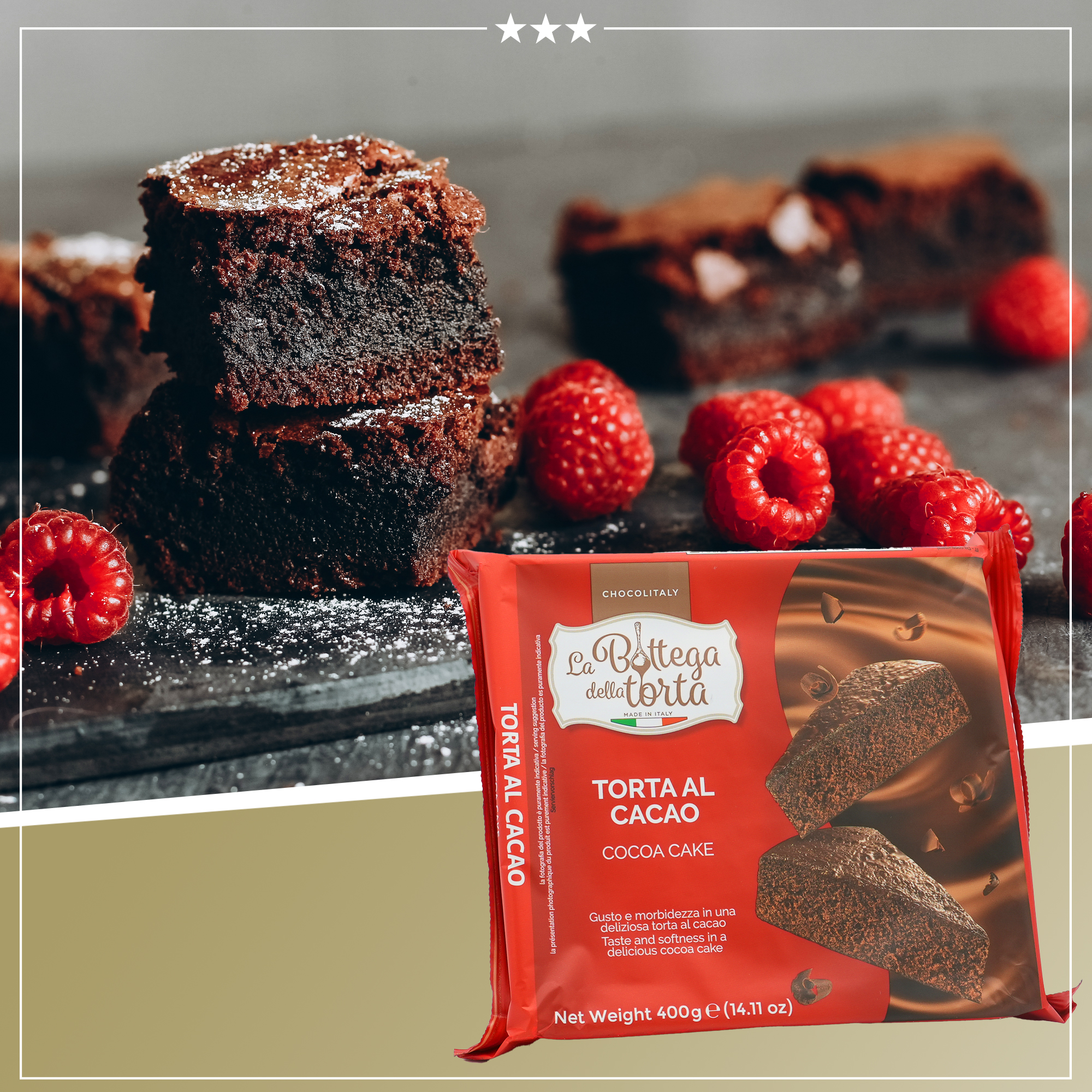 TORTA AL CACAO | Schokoladenkuchen | LA BOTTEGA DELLA TORTA | 400g | aus Italien | Kuchen TORTA AL CACAO | Schokoladenkuchen | LA BOTTEGA DELLA TORTA | 400g | aus Italien | Kuchen