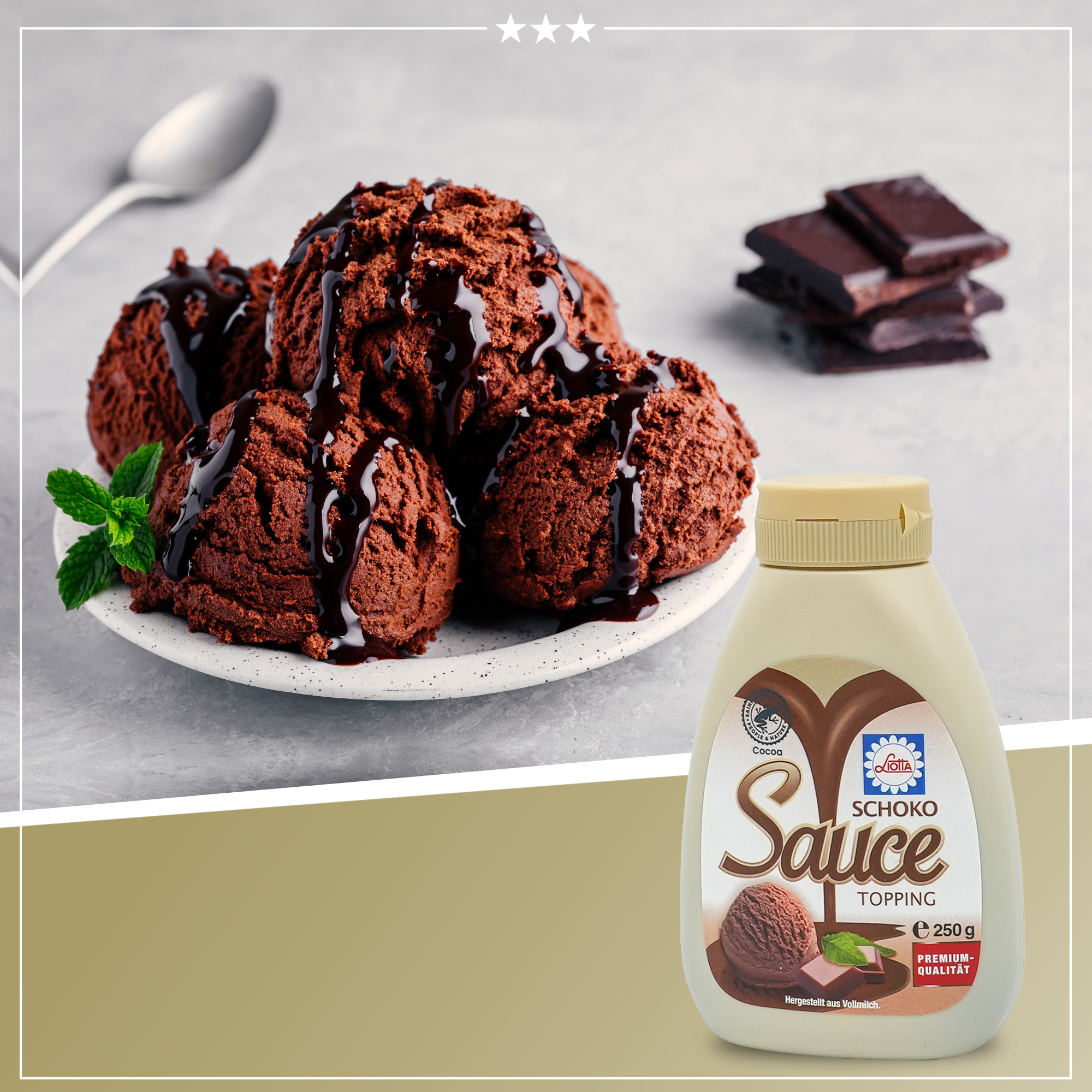 SCHOKO SAUCE TOPPING | Dessertsauce mit Kakao und Schokolade | LIOTTA | 250g | aus Österreich | Sauce-Topping SCHOKO SAUCE TOPPING | Dessertsauce mit Kakao und Schokolade | LIOTTA | 250g | aus Österreich | Sauce-Topping