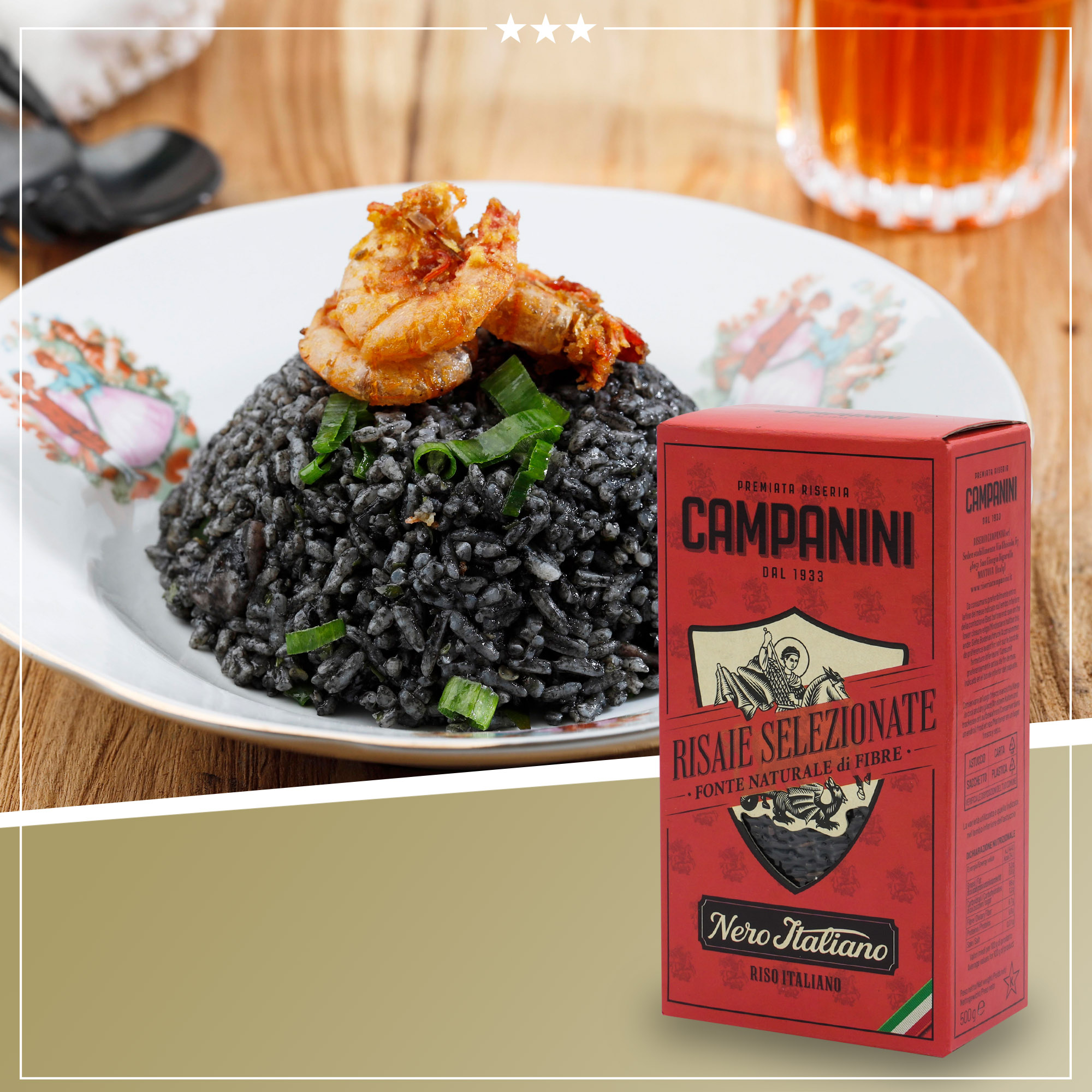 Riso Nero | Schwarzer Reis | Risera Campanini | 500g | aus Italien | orientalischer Reis Riso Nero | Schwarzer Reis | Risera Campanini | 500g | aus Italien | orientalischer Reis
