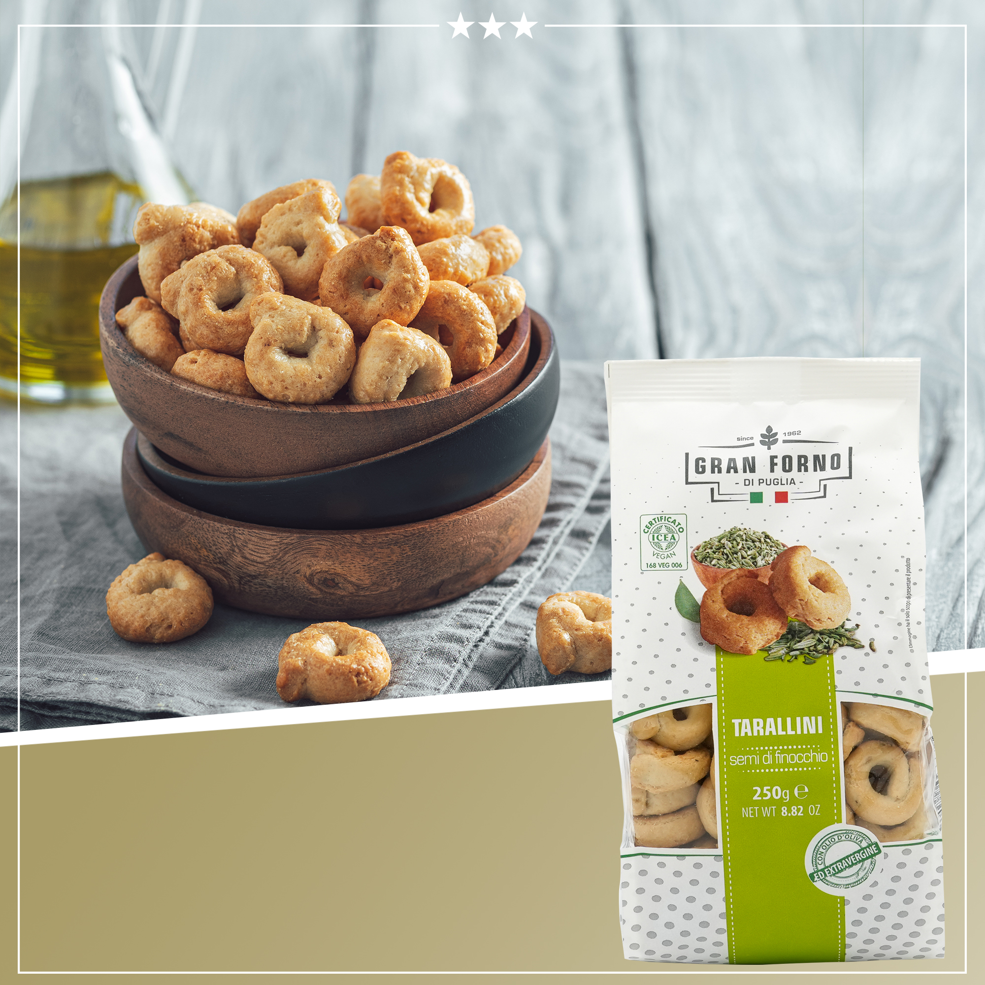 TARALLI AI SEMI DI FINOCCHIO | Taralli mit Fenchelsamen | TERRE DI PUGLIA | 250g | aus Italien | Vorspeisen TARALLI AI SEMI DI FINOCCHIO | Taralli mit Fenchelsamen | TERRE DI PUGLIA | 250g | aus Italien | Vorspeisen