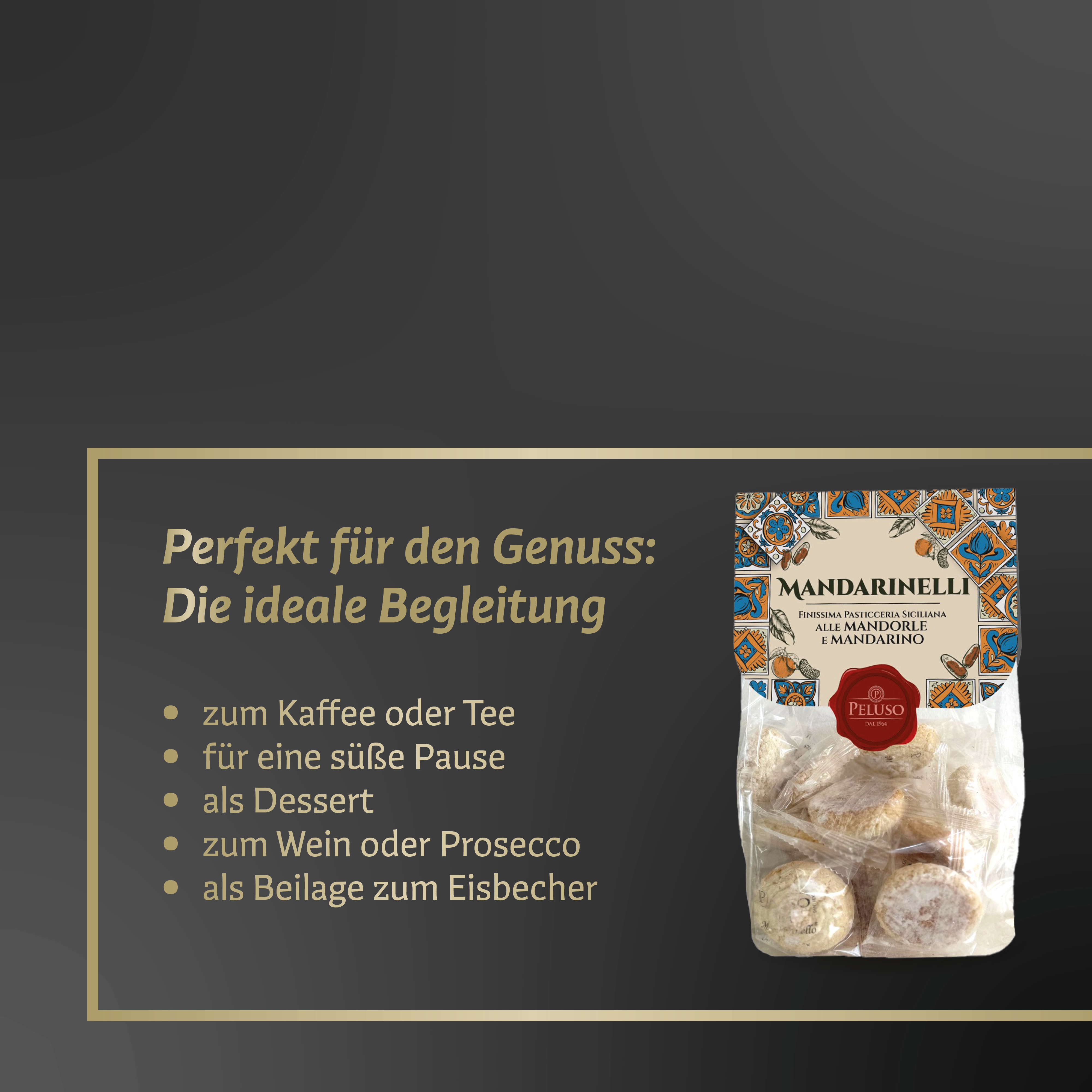 Mandarinelli | Peluso | 200g | Italienisches Gebäck | Mandelgebäck mit Mandarinen