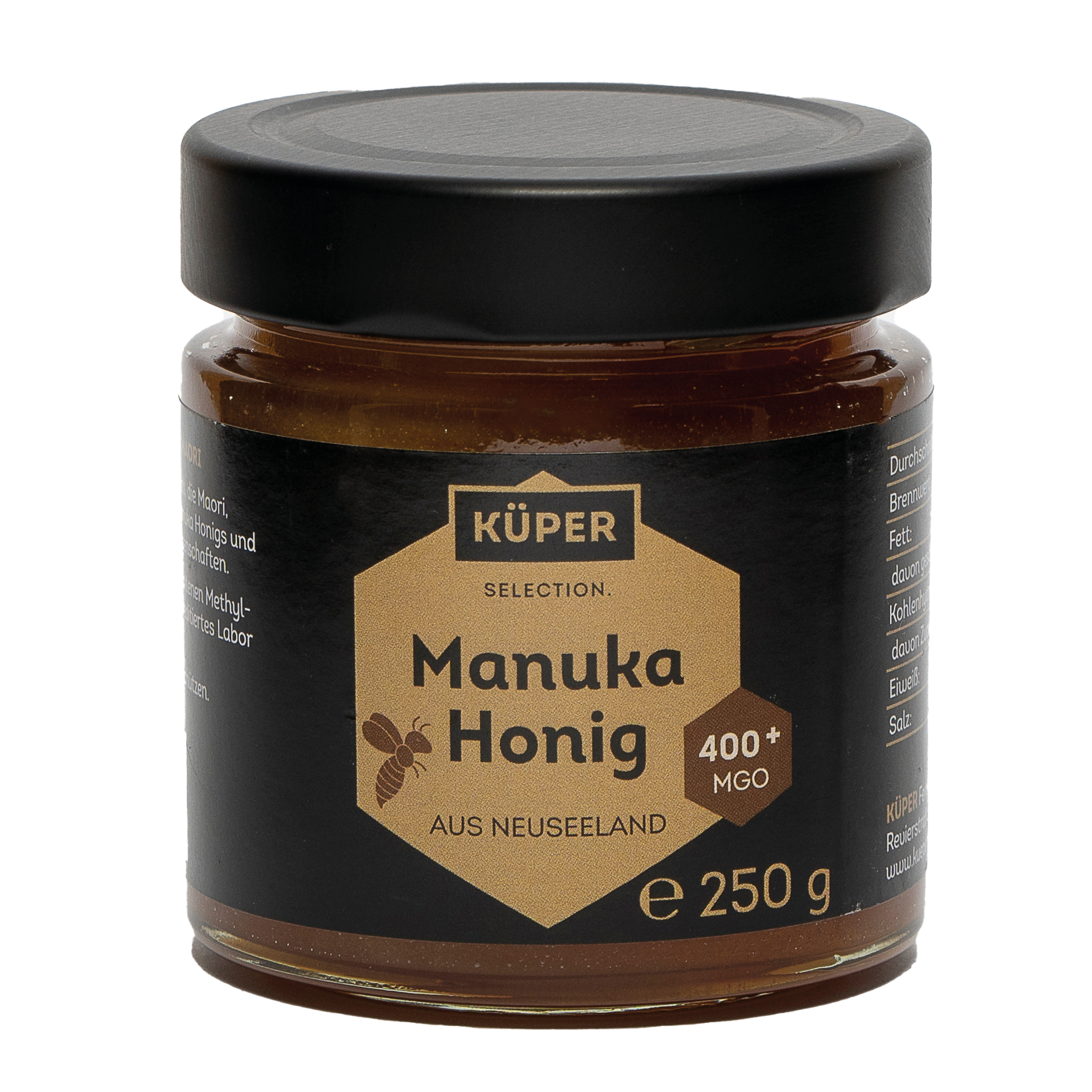Manuka Honig 400+ MGO | Küper Selection | 250g | Premium Honig aus Neuseeland
