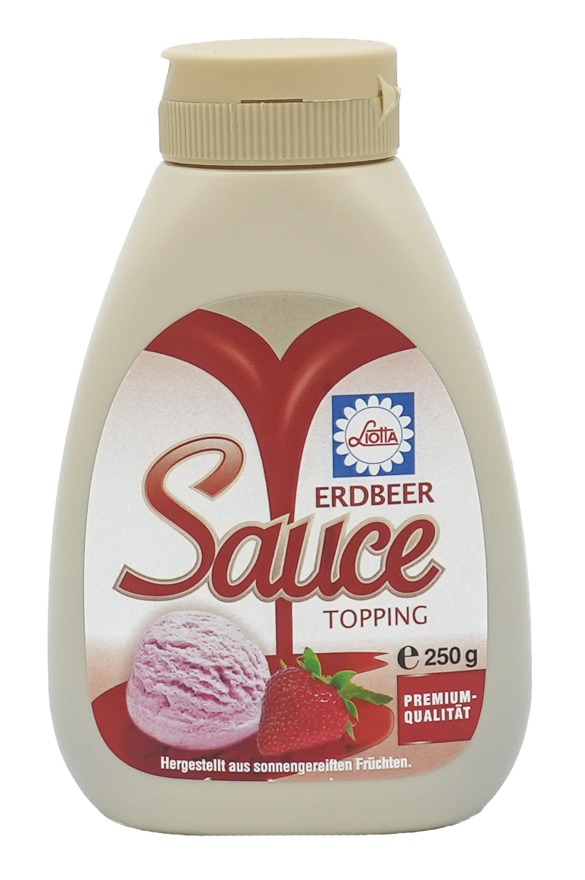 ERDBEER SAUCE TOPPING | Dessertsauce mit Erdbeere | LIOTTA | 250g | aus Österreich | Sauce-Topping