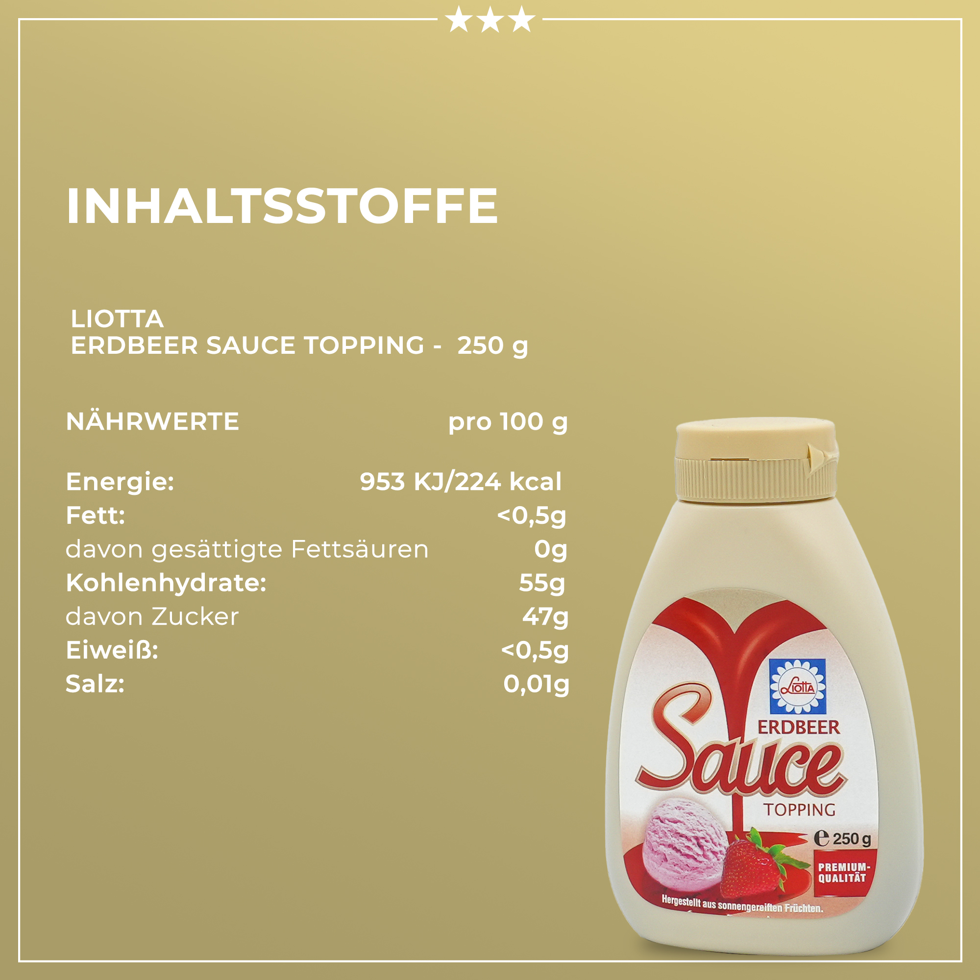 Perfektes Eistopping - Italienische Cocktail Kirschen ohne Stiel + Italienische Amarena Kirschen + Dessertsauce Schokolade & Erdbeere