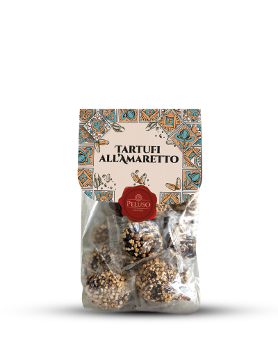 Tartufi all’Amaretto | Peluso | 200g | Italienisches Gebäck | Pralinen mit Amaretto und Mandelstückchen