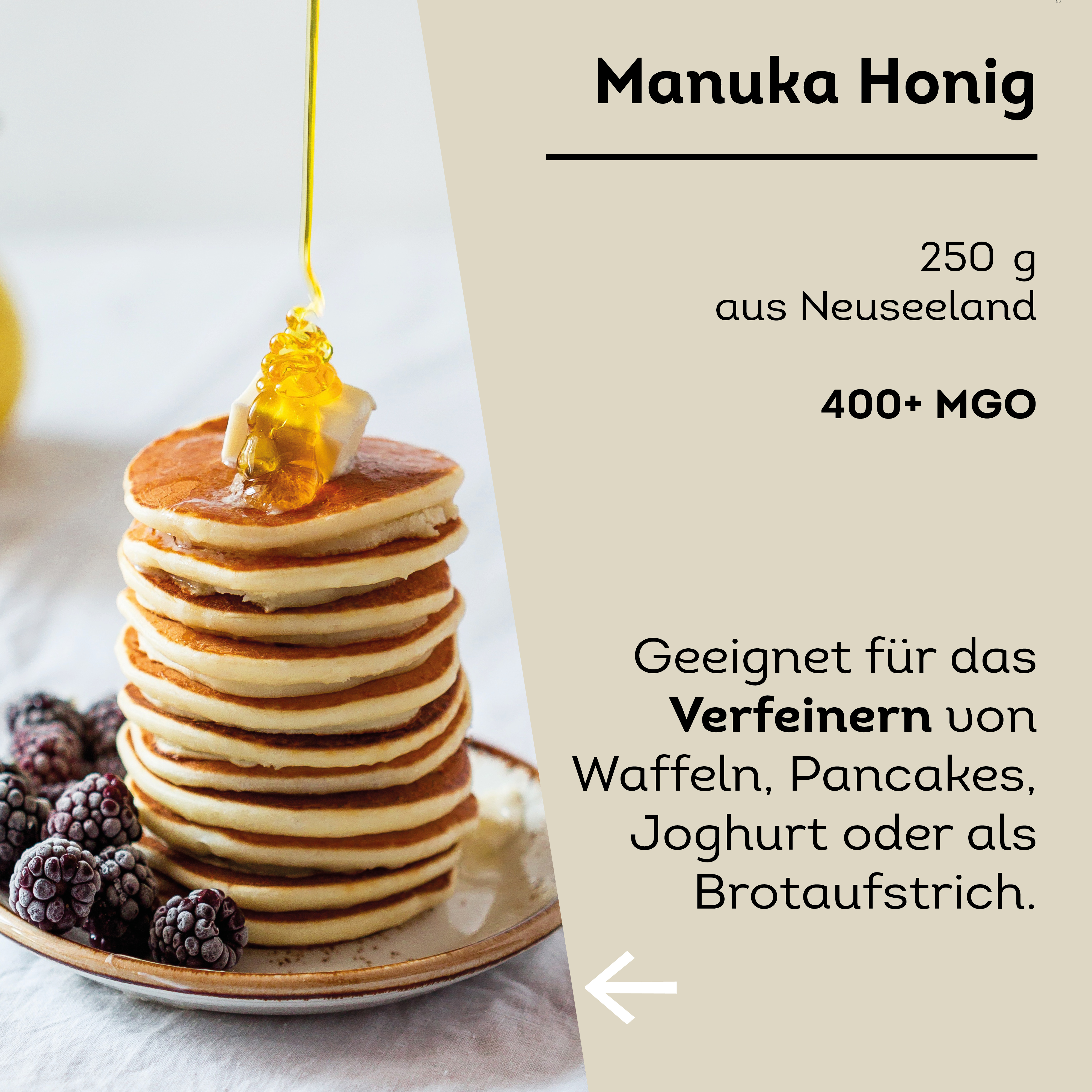 Manuka Honig 400+ MGO | Küper Selection | 250g | Premium Honig aus Neuseeland