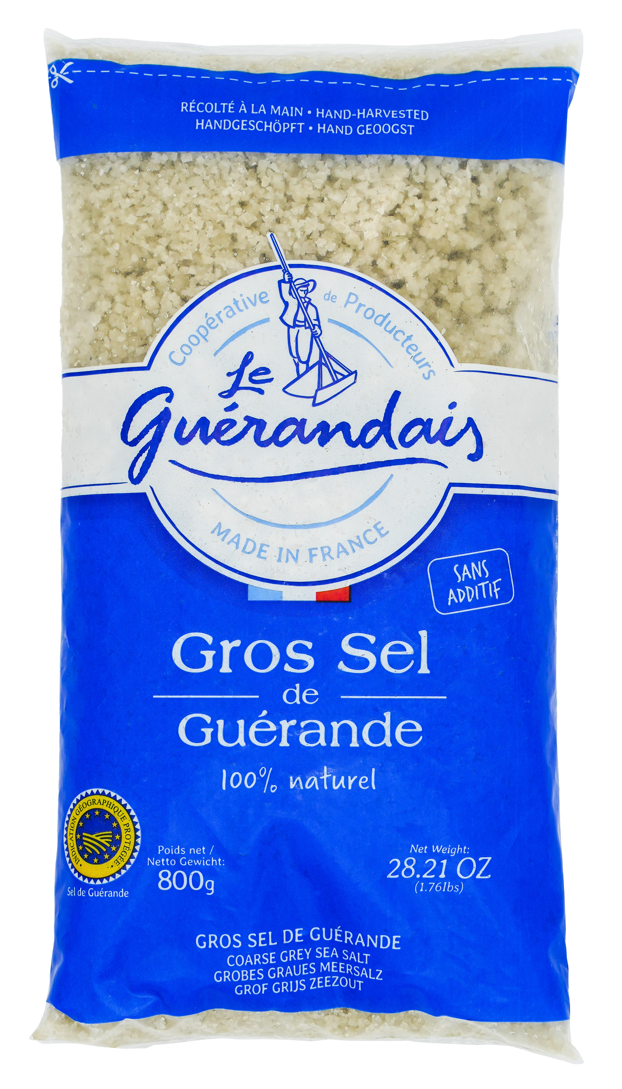 Handgeschöpftes GROS SEL | Meersalz grob | DE GUERANDE | 800g