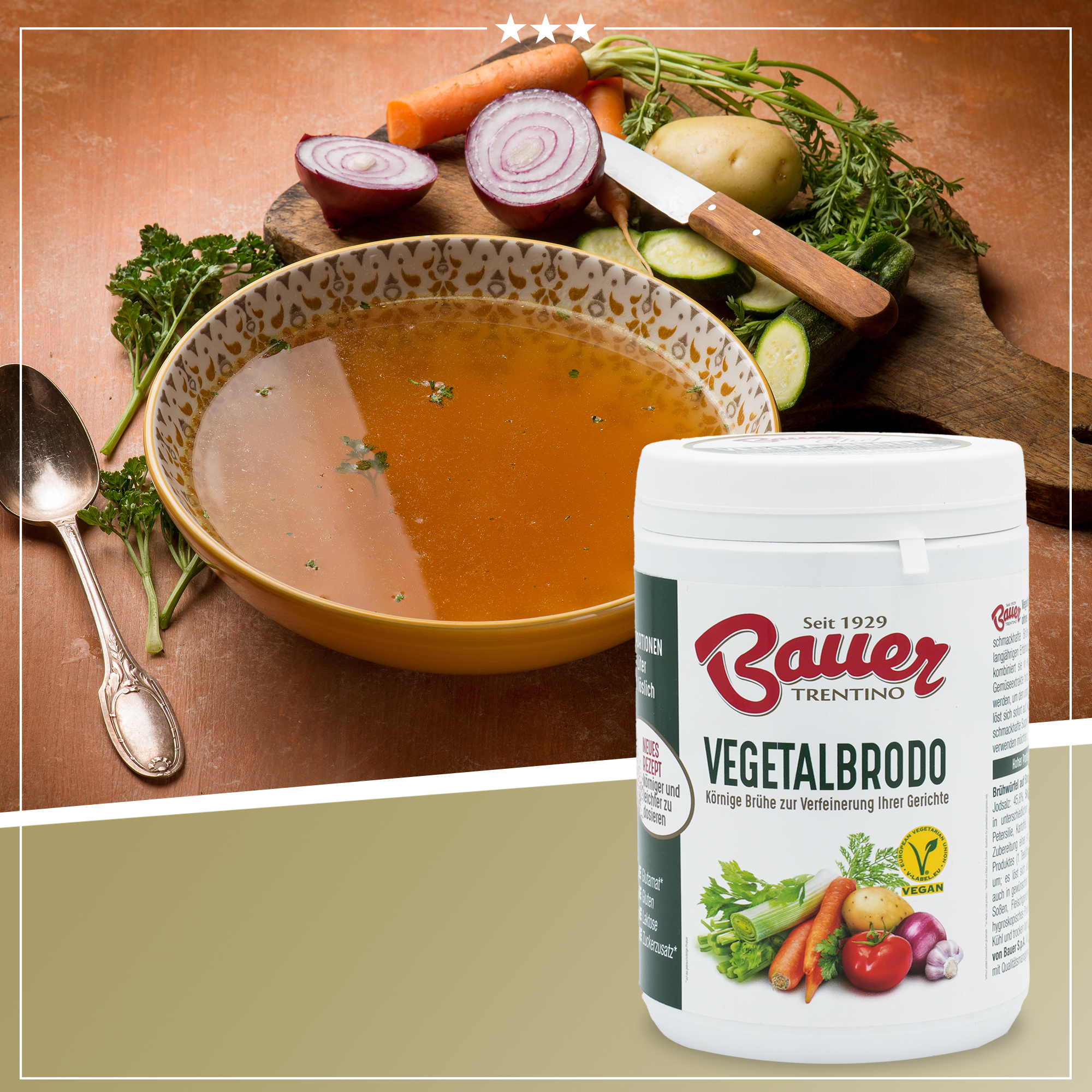 Vegetalbrodo | Gemüse Instant-Granulat | Für Brühen und zum Verfeinern von Gerichten | Bauer | Aus pflanzlichem Proteinextrakt Vegetalbrodo | Gemüse Instant-Granulat | Für Brühen und zum Verfeinern von Gerichten | Bauer | Aus pflanzlichem Proteinextrakt