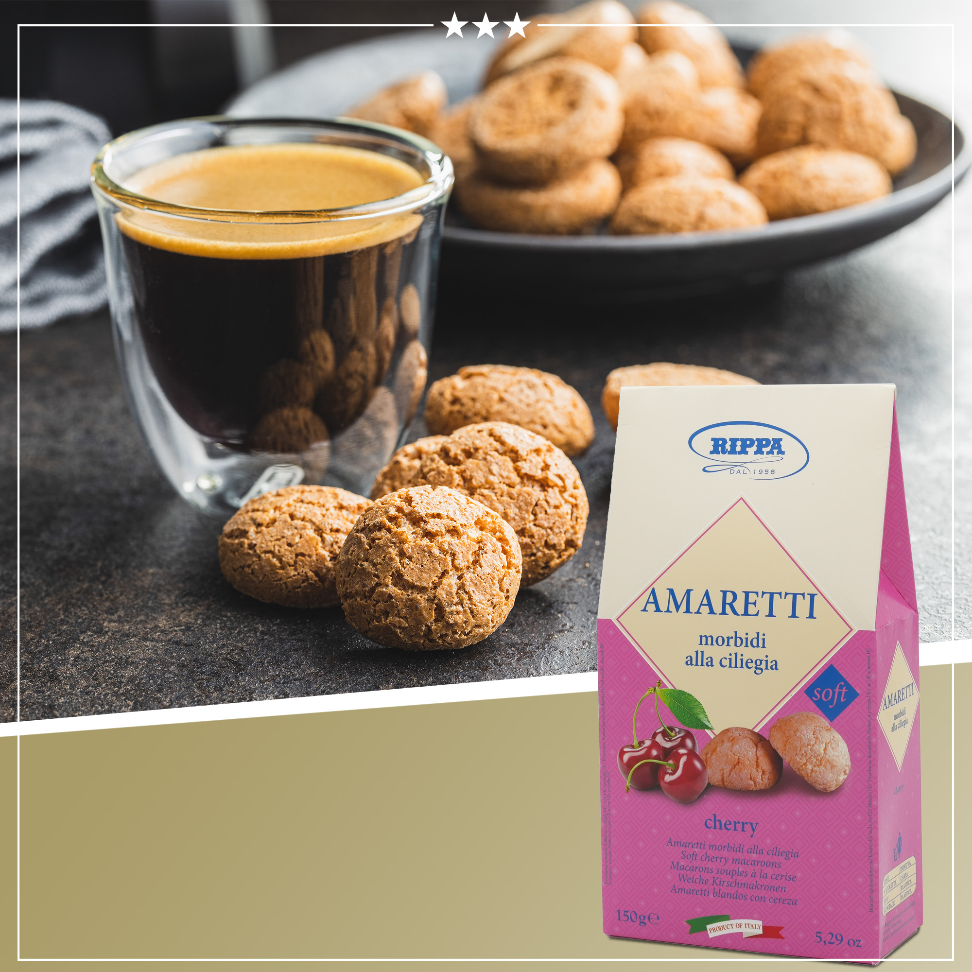 Amaretti Morbidi alla ciliegia| Rippa | Weiche Kirschmakronen| 150g Amaretti Morbidi alla ciliegia| Rippa | Weiche Kirschmakronen| 150g
