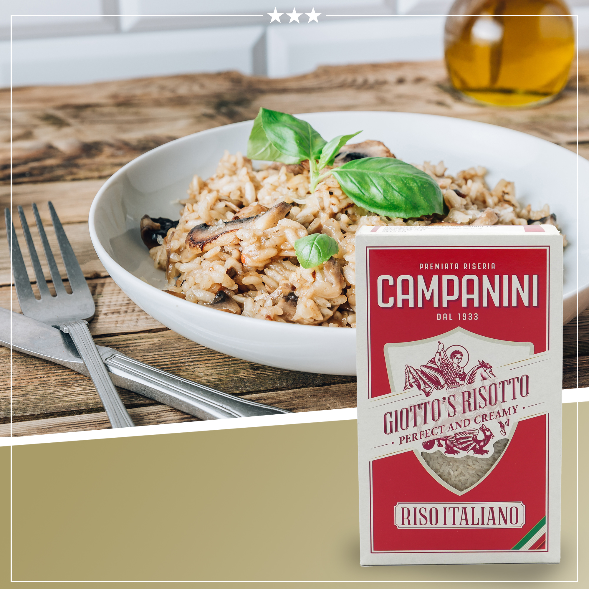 Preisgekrönter Risotto Reis | CAMPANINI | 1000g | aus Europas Reiskammer Preisgekrönter Risotto Reis | CAMPANINI | 1000g | aus Europas Reiskammer