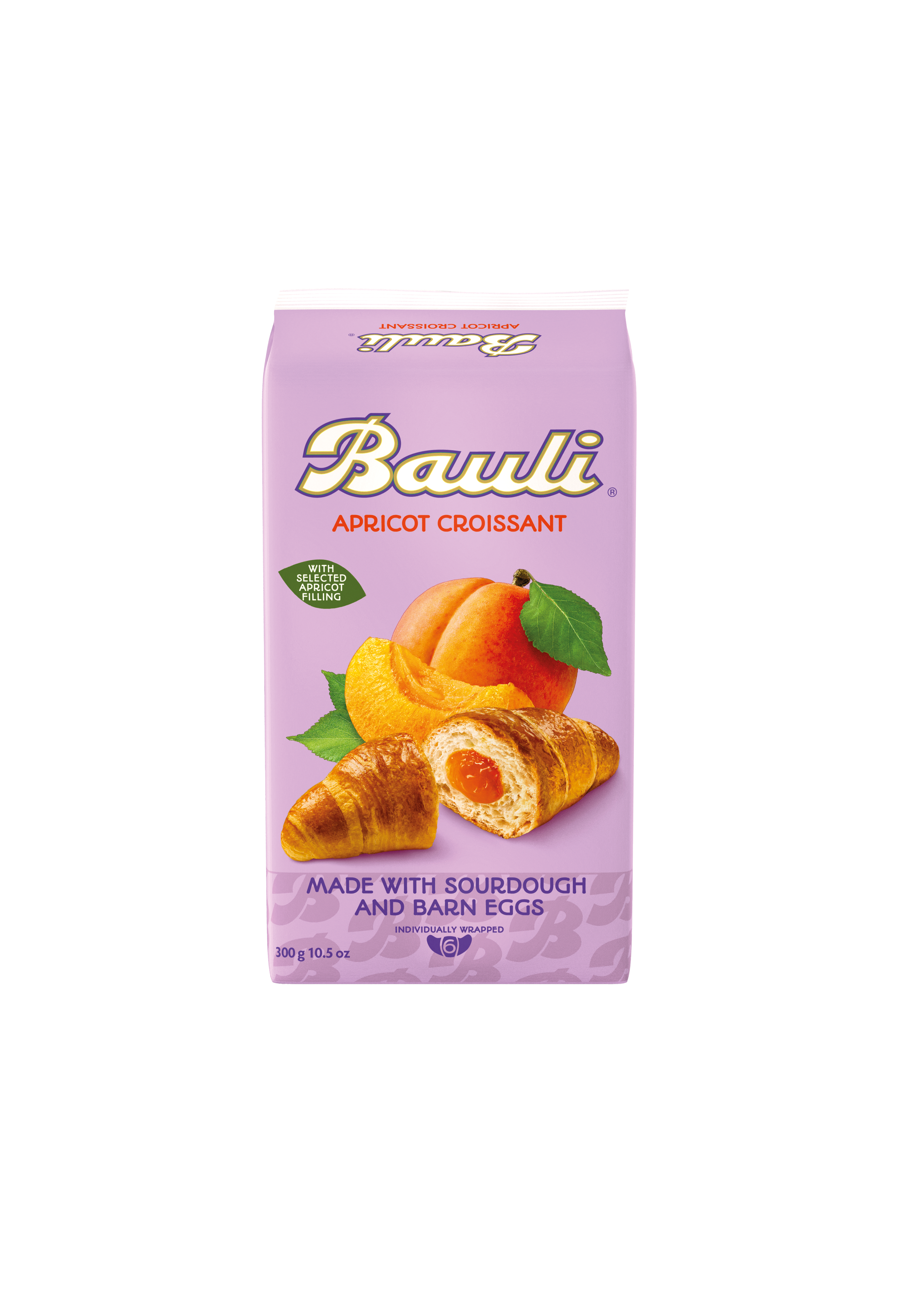 Bauli Croissant Aprikose | Croissant mit Aprikosencremefüllung | Bauli | 300g | aus Italien | Gebäck |  Italienisches Gebäck