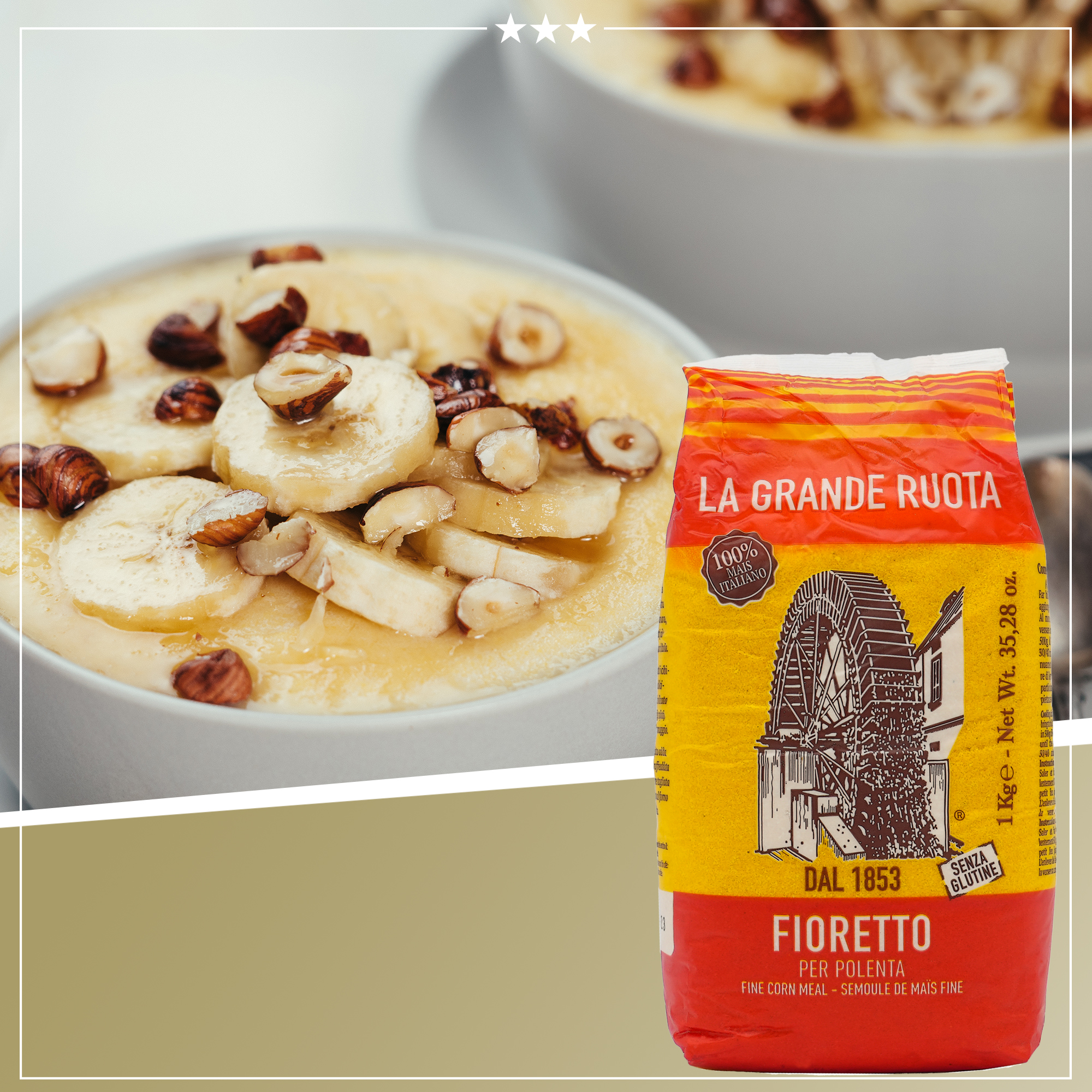 Maismehl aus 100% italienischem Mais | Mehl | La Grande Ruota | 1000g | aus Italien | Mehl Maismehl aus 100% italienischem Mais | Mehl | La Grande Ruota | 1000g | aus Italien | Mehl