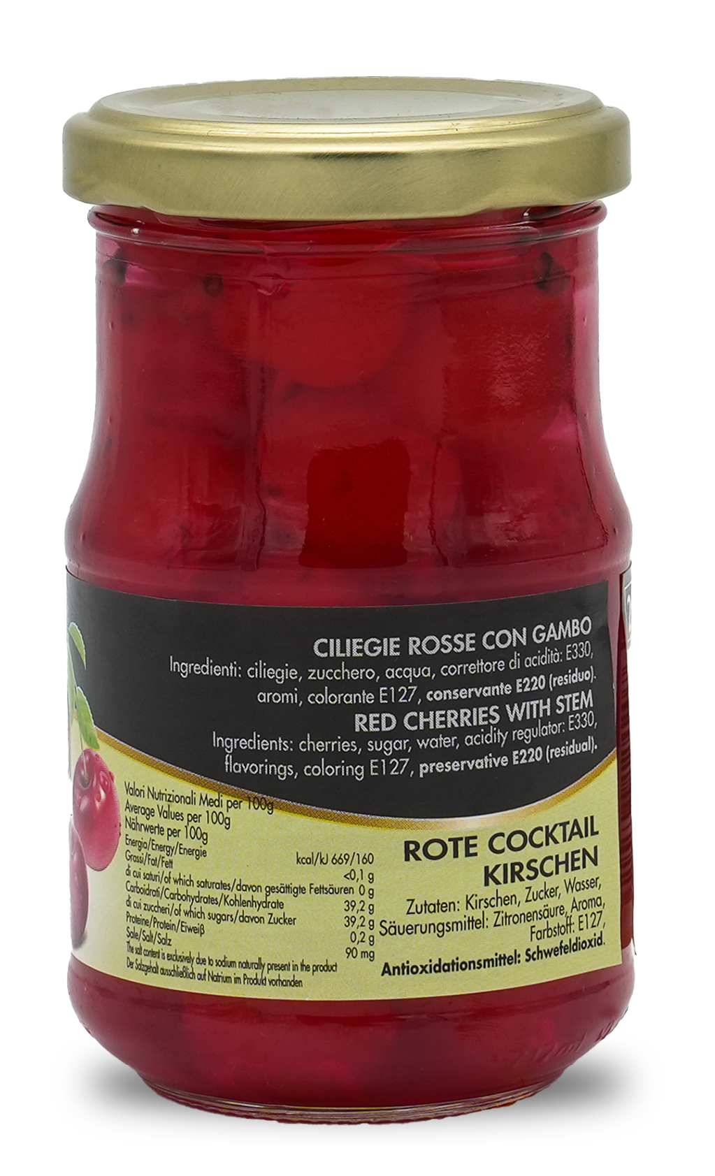 CILIEGIE ROSSE | Rote Cocktail Kirschen entsteint und mit Stiel | LUCIANO | 212ml | aus Italien | Früchte CILIEGIE ROSSE | Rote Cocktail Kirschen entsteint und mit Stiel | LUCIANO | 212ml | aus Italien | Früchte