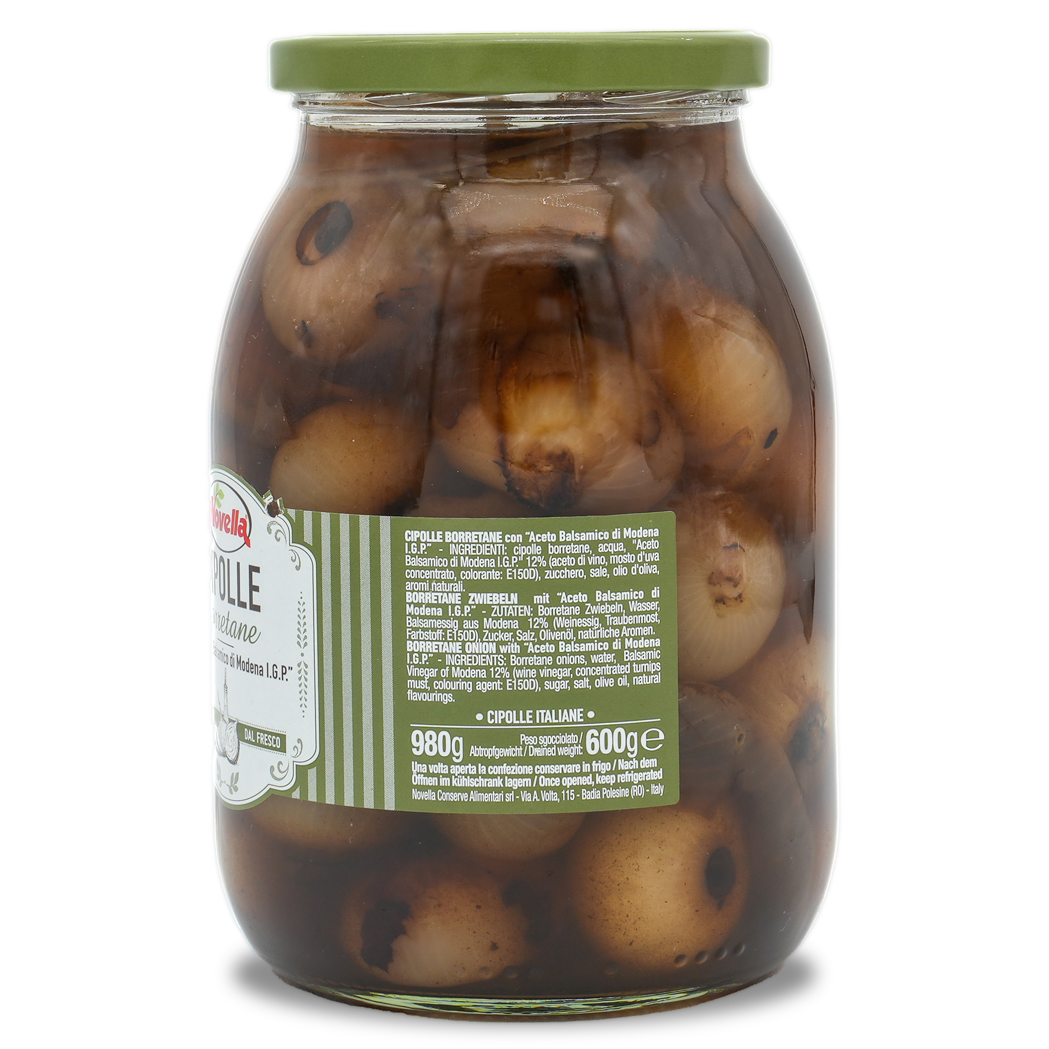 Borettane Zwiebeln | Novella | in Balsamicoessig | 600g | aus Italien Borettane Zwiebeln | Novella | in Balsamicoessig | 600g | aus Italien
